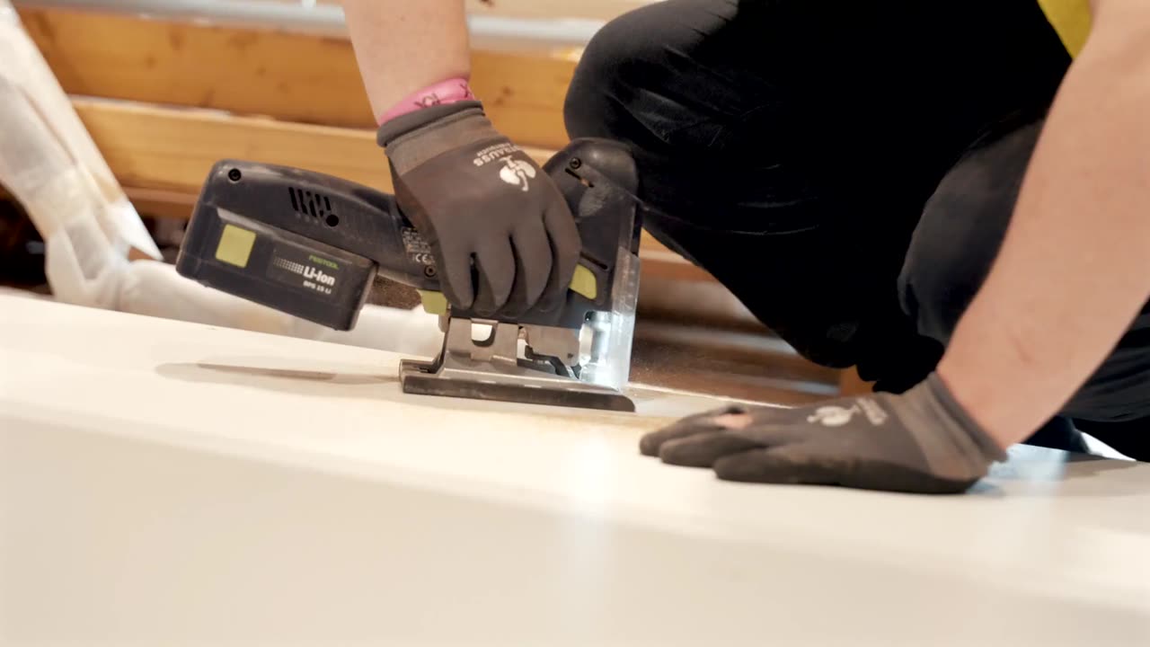 Crew beim Aufbau, Technik und Licht
